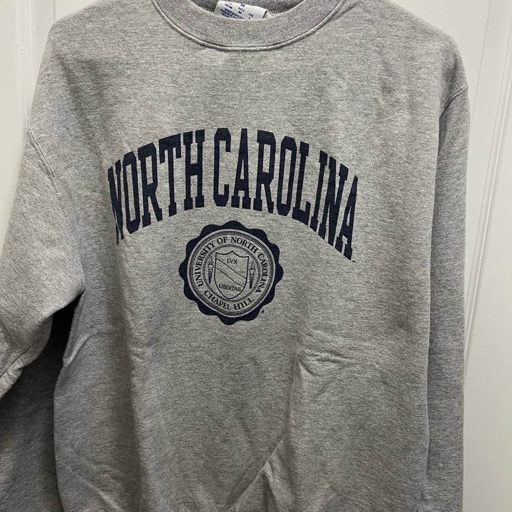 Champion Gray University of North Carolina Crewneck Sweater